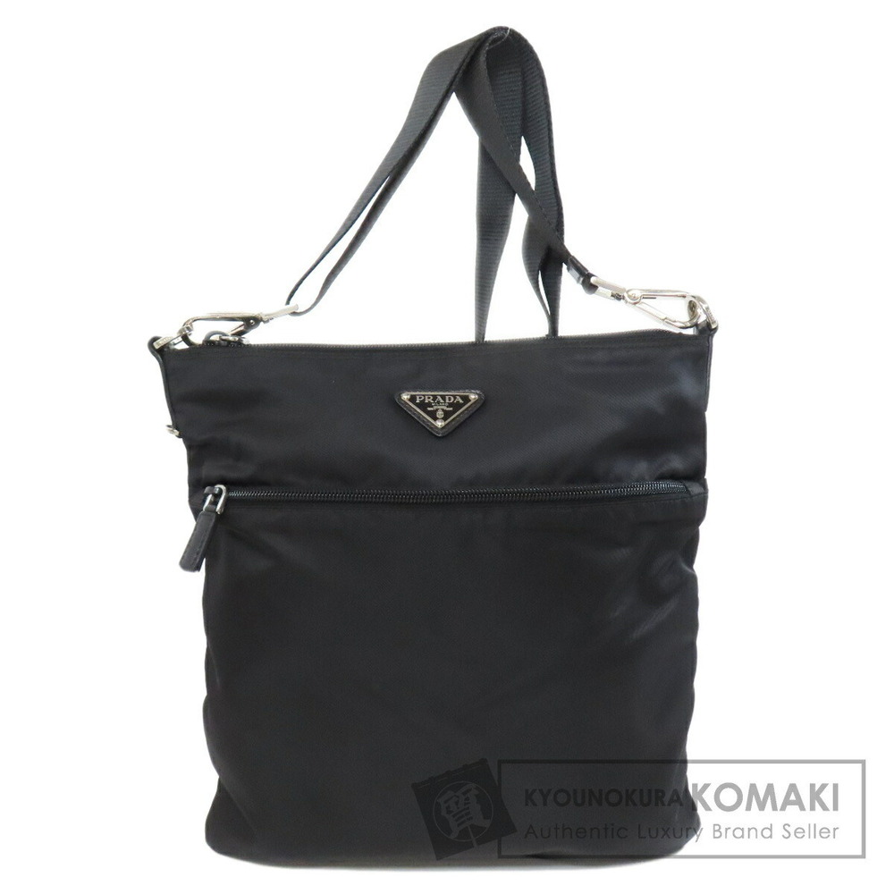 Prada Logo Crossbody Messenger Bag Black